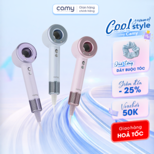 Máy sấy tóc ion âm Camy Air Sonic tốc độ cao 2 chiều nóng lạnh bảo vệ tóc 1500W dây điện 2m7 BH 12T