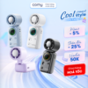 Quạt cầm tay tích điện Camy Polar Mini, quạt mini băng lạnh 100 tốc độ gió màn hình led BH 6 tháng
